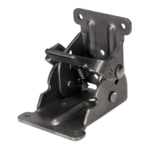 Support de table pliable à verrouillage automatique avec charnière et rallonge métallique pour abattant.