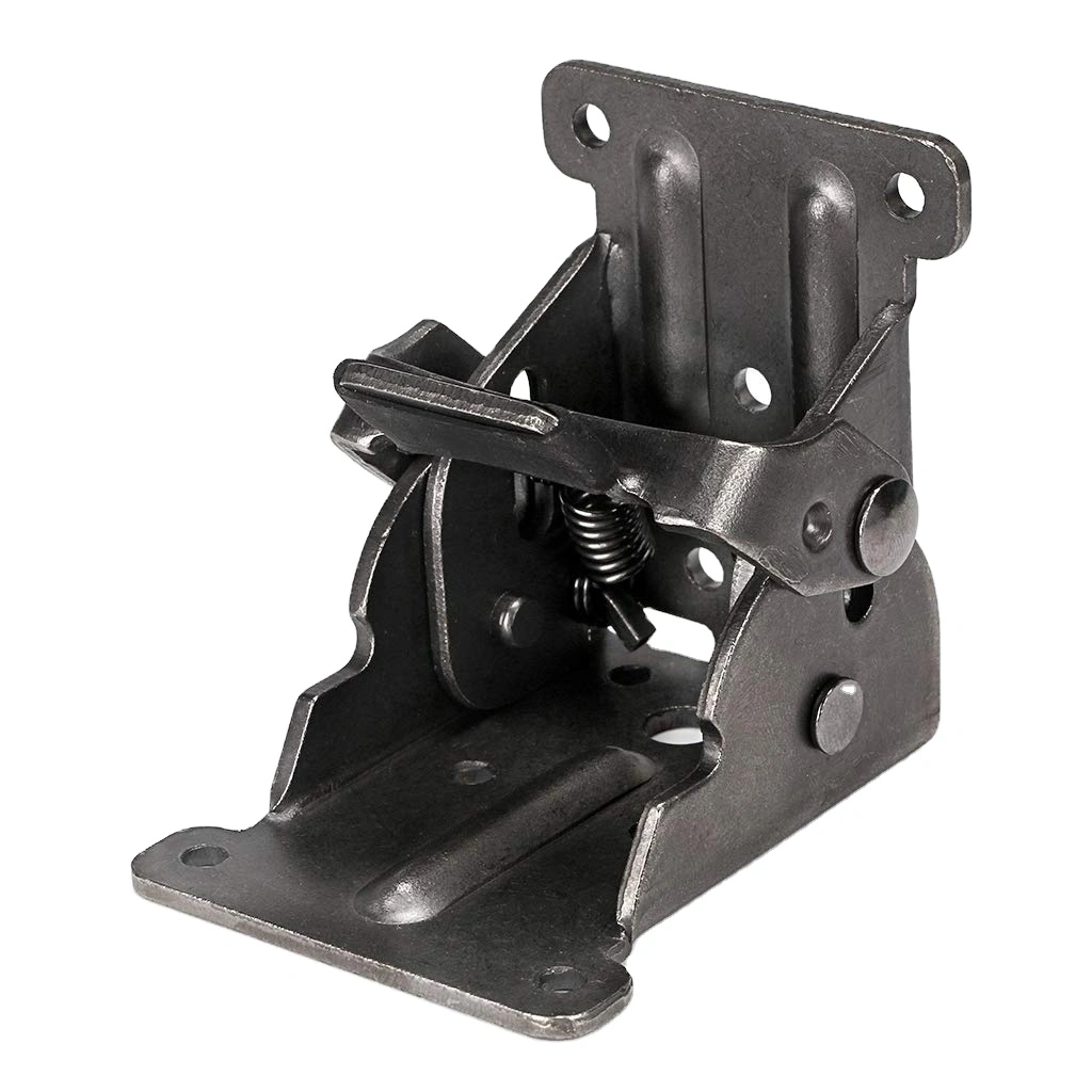 Support de table pliable à verrouillage automatique avec charnière et rallonge métallique pour abattant.