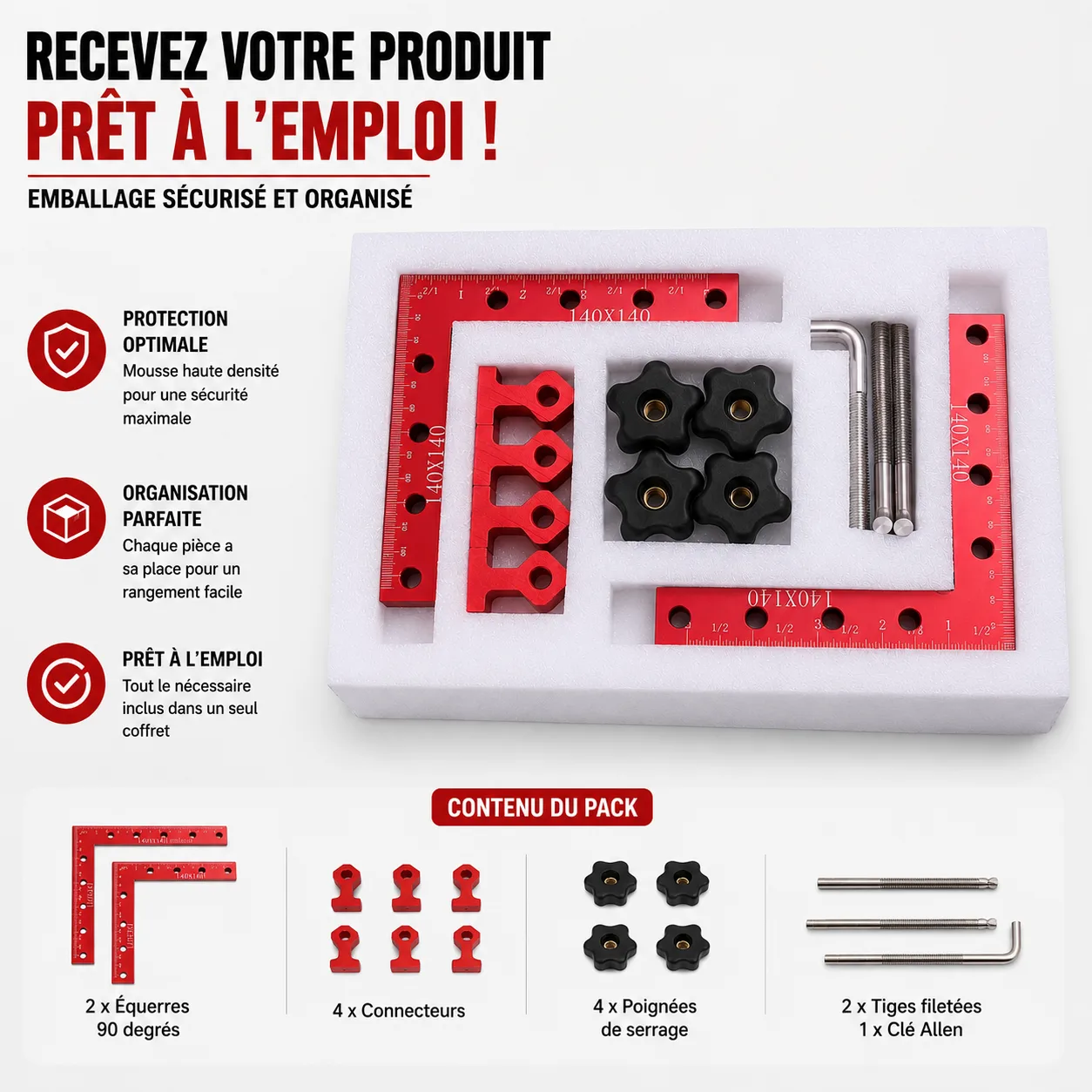 🔧 Équerres de Serrage 90° ProFix Aluminium