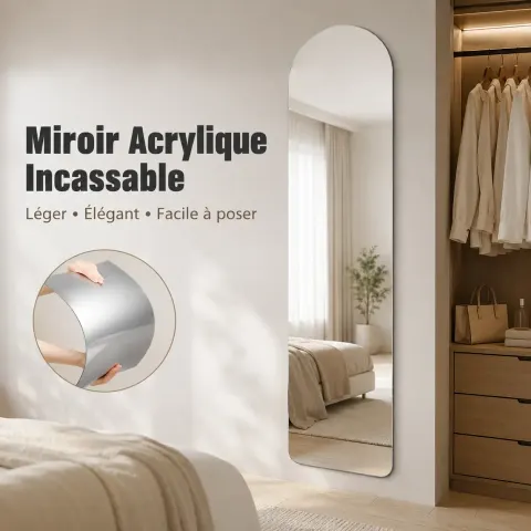 FlexiMiroir™ – Miroir Acrylique Décoratif Anti-Casse ✨