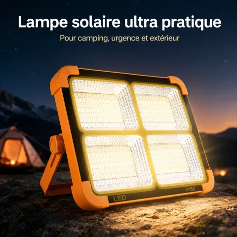 SolarBeam Pro™ – Lampe Solaire LED Rechargeable Multifonction