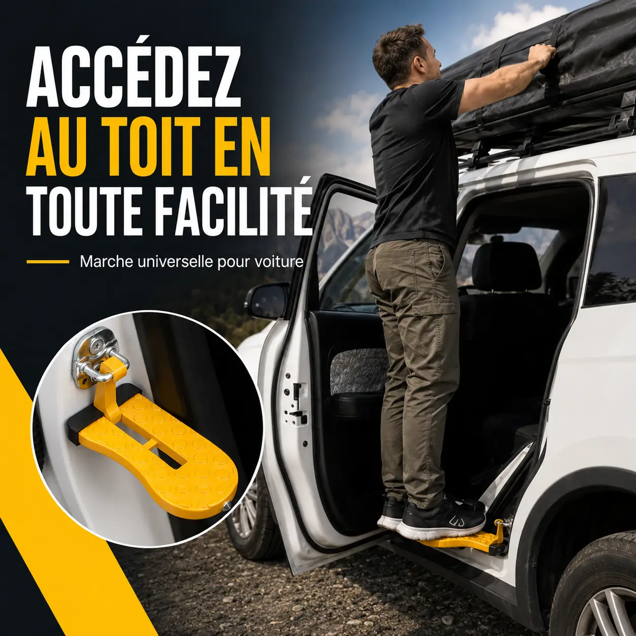 AutoStep Pro™ – Marche d’Accès Universelle pour Toit de Voiture